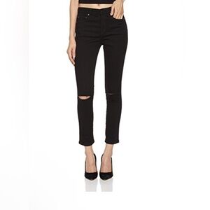 HALE Women's Joyce Sculpted High Rise
Skinny Crop Jean 28 Black Destroyed NWT